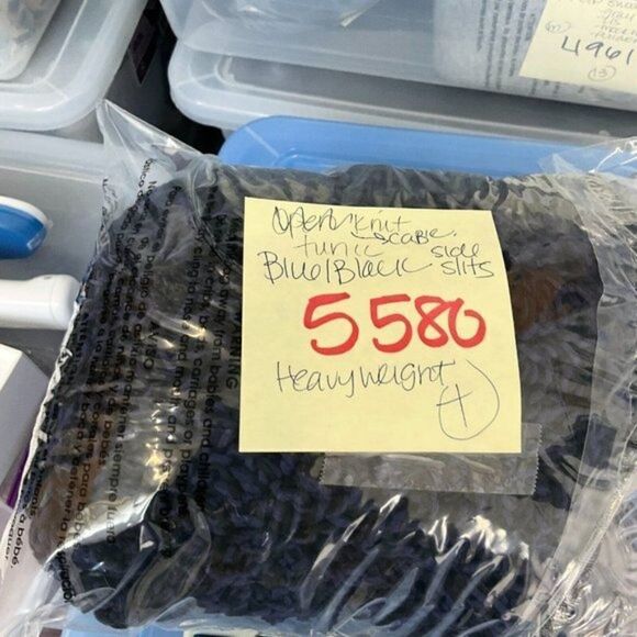 Zara Womens Cable Knit Tunic Sweater Black Blue Long Sleeve Pullover S Small - Picture 11 of 11